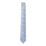 Cravate à fleurs bleues et blanches