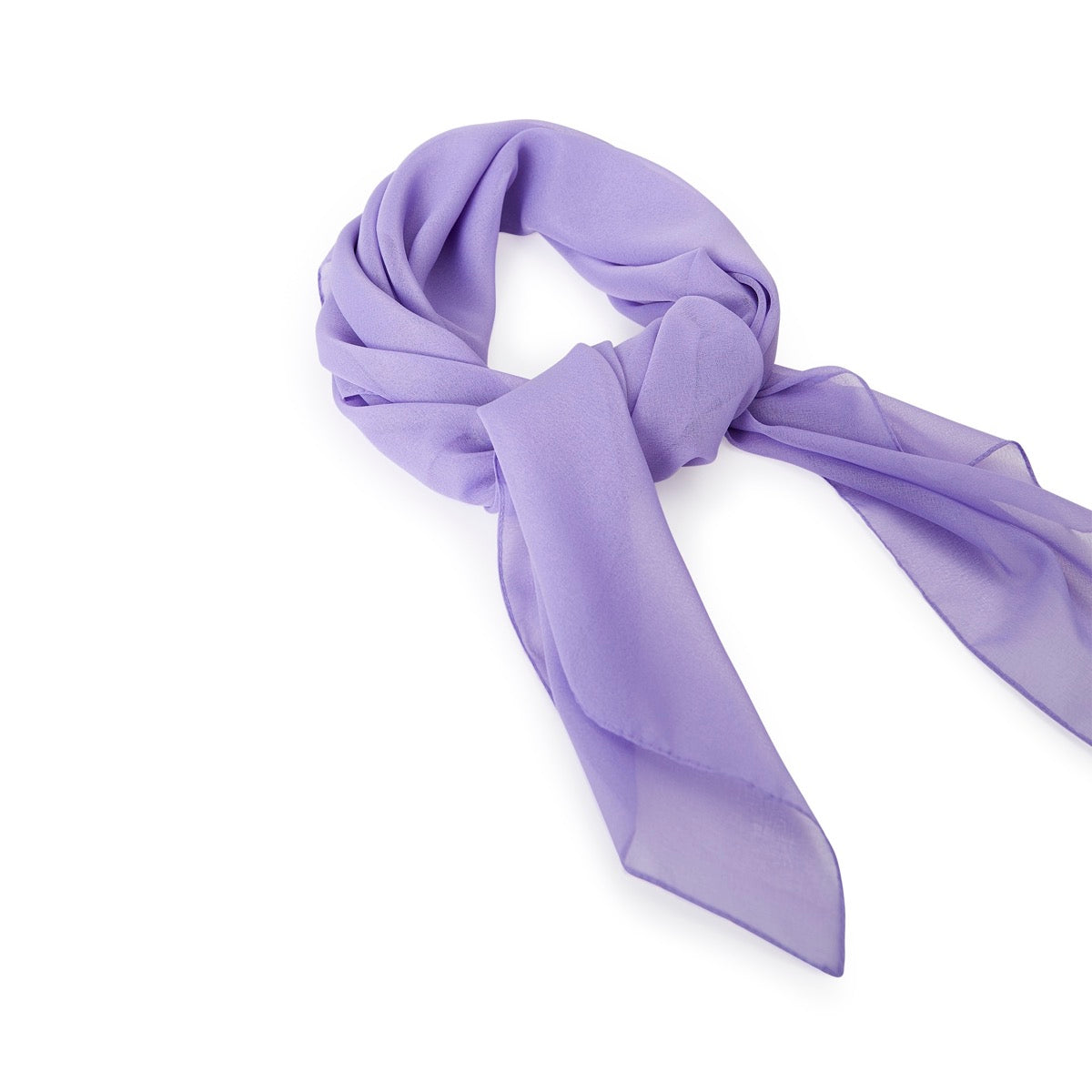 Plain purple square scarf