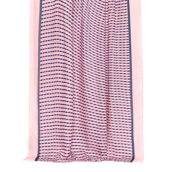 Foulard homme rose - motif kaleidoscope