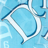 Foulard homme bleu - motif lettres Draeger