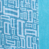 Foulard à motif signature - gris et turquoise