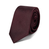 Cravate fine twill rouge foncé