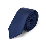 Cravate fine twill bleu marine