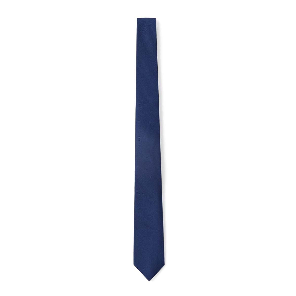 Cravate fine twill bleu marine