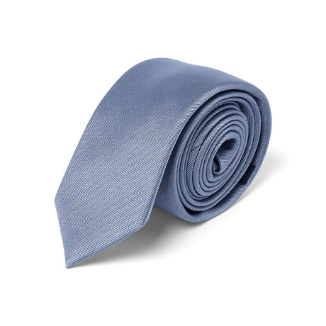 Cravate fine twill bleu gris