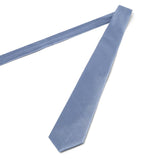 Cravate fine twill bleu gris