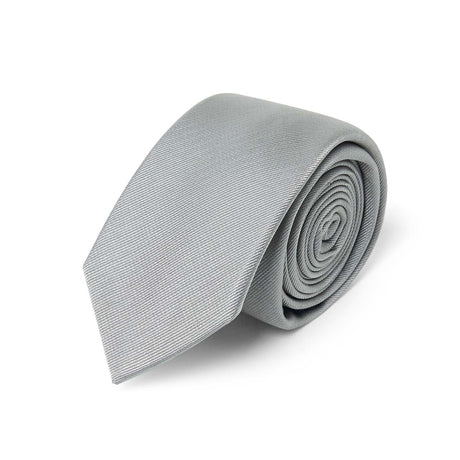 Cravate fine twill gris clair