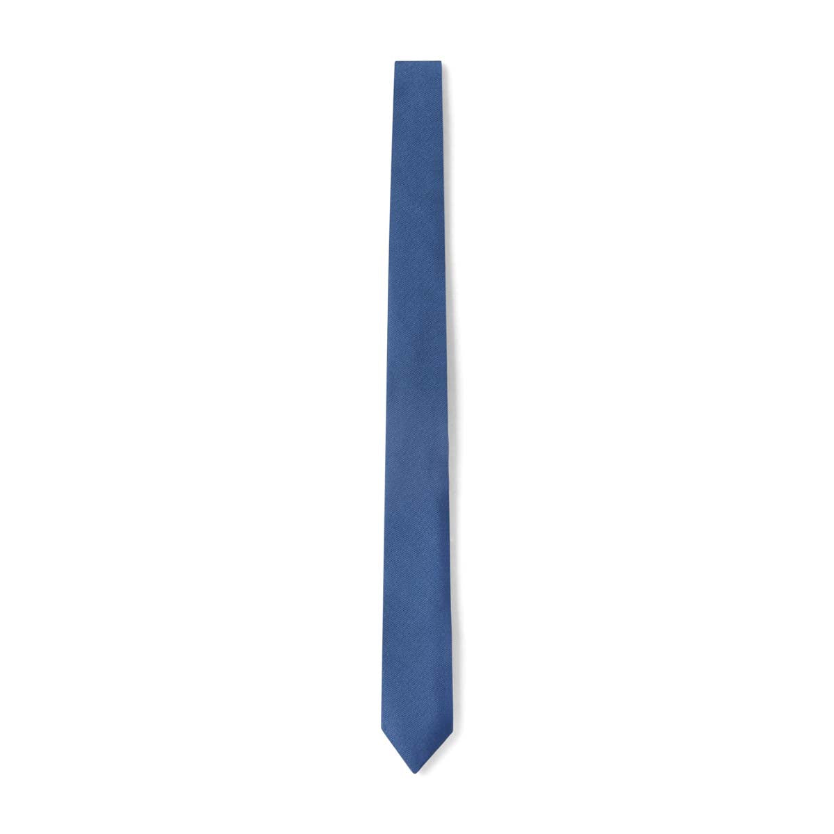 Cravate fine twill bleu foncé