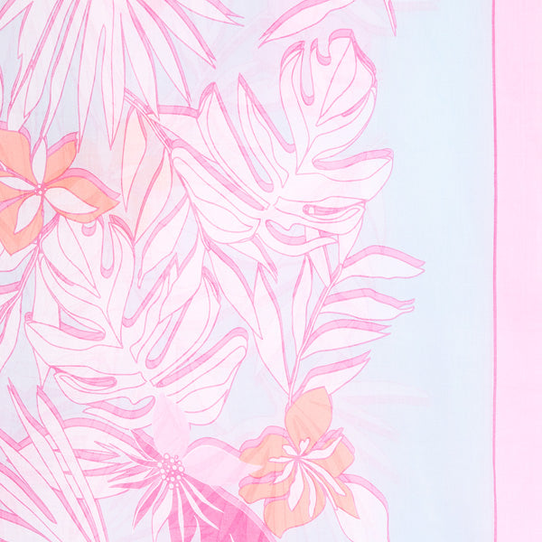 Foulard femme - paréo motif Hawaï - rose
