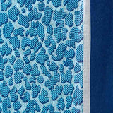 Foulard femme - paréo motif panthère - bleu