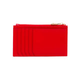 Porte-cartes zippé femme - motif Rio rouge cerise