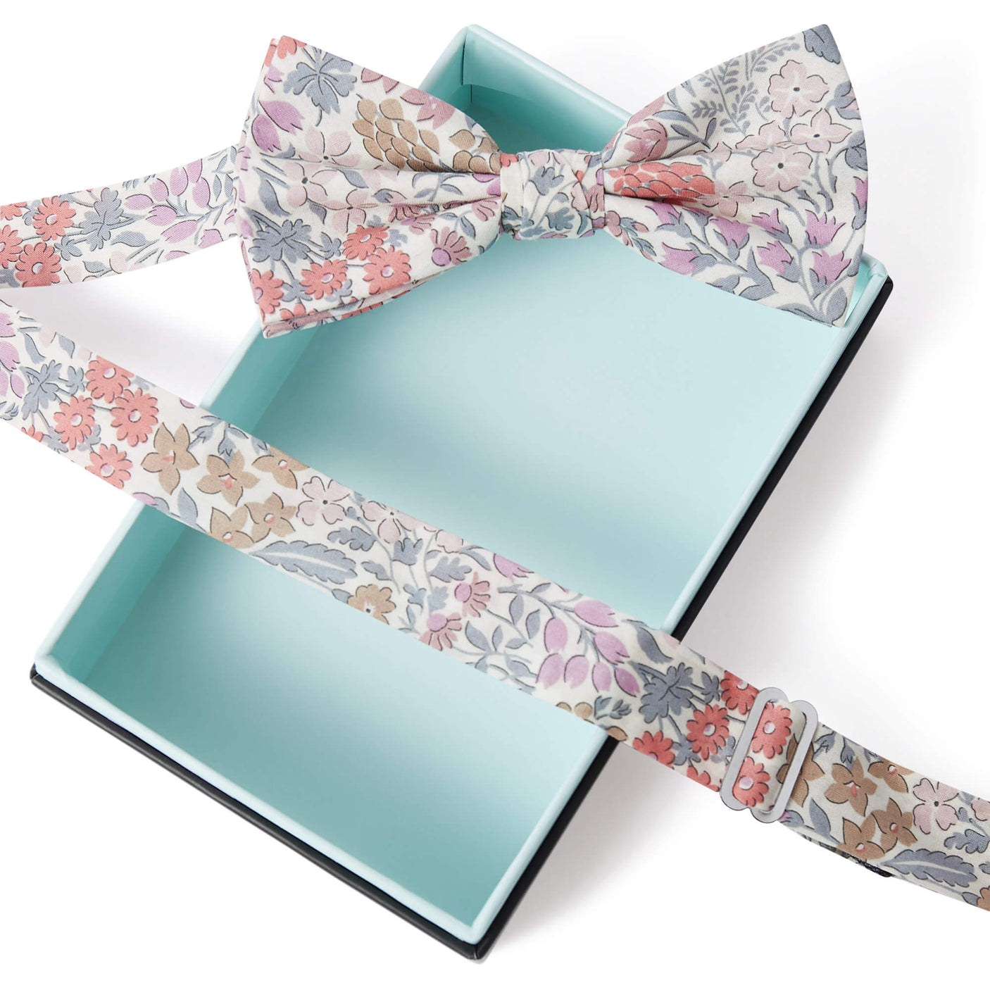 Men's bow tie Liberty fabric Sweet May Pink / Green