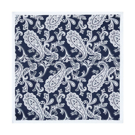 Pochette de costume en coton - motif bleu marine
