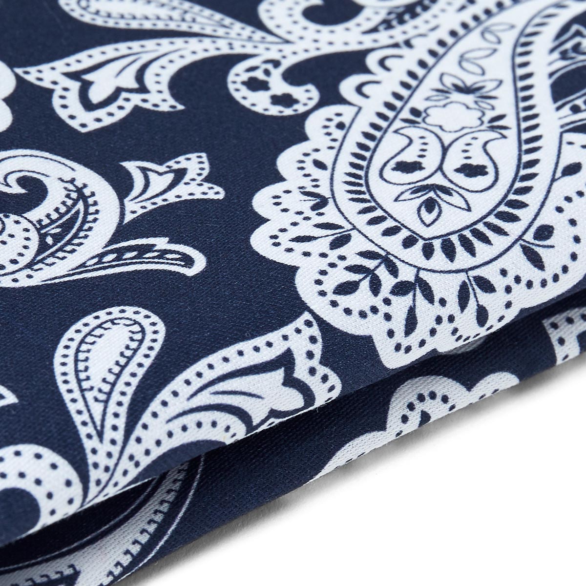 Pochette de costume en coton - motif bleu marine