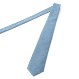 Cravate fine chinée bleue