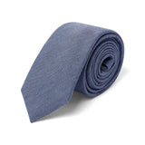 Cravate fine denim bleu