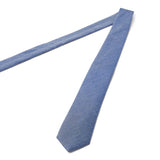 Cravate fine denim bleu