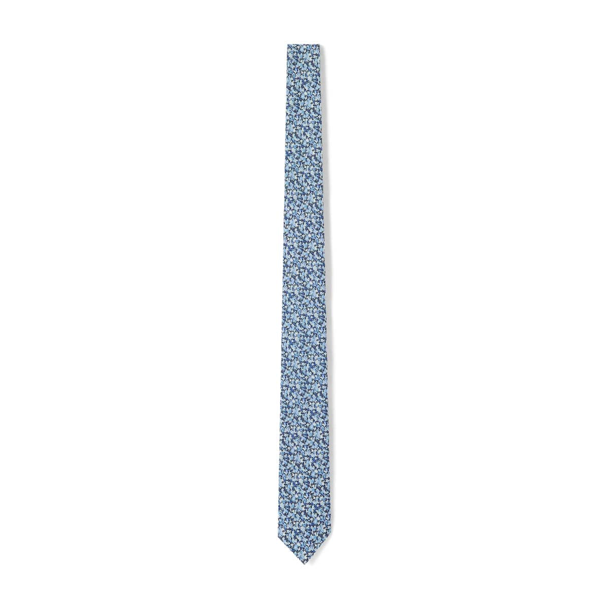 Cravate fine à motif Liberty bleu