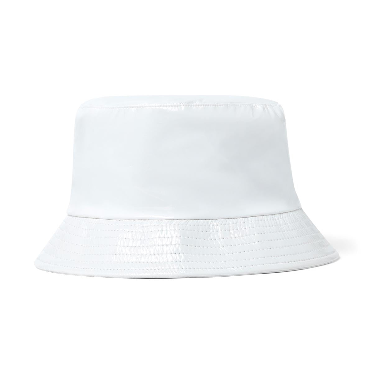 Chapeau de pluie - bob en vinyle blanc