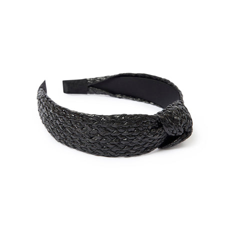 Braided knot headband Black
