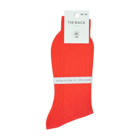Chaussettes unies Rouge