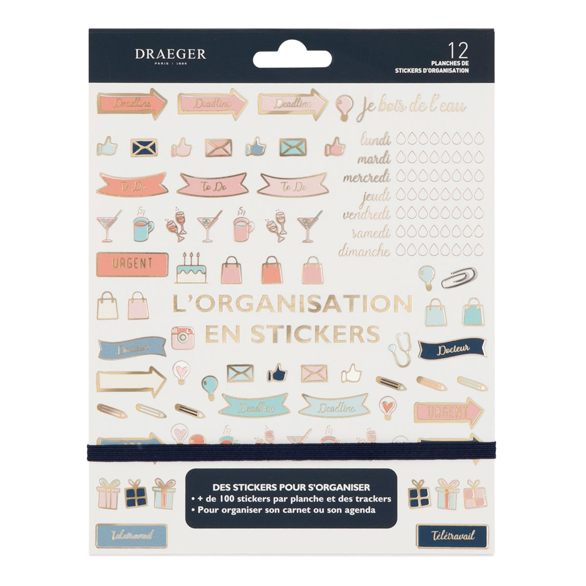 Stickers organisation - 12 planches
