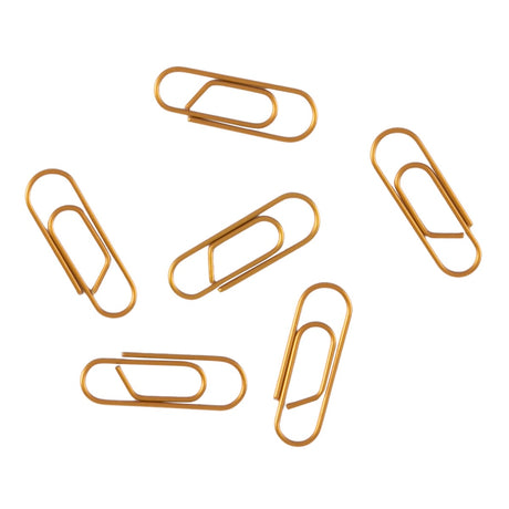 30 classic gold paper clips