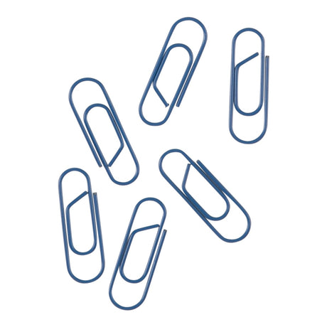 30 classic navy blue paper clips