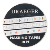 Masking tape 3x10 m - Etoiles, triangles, carrés
