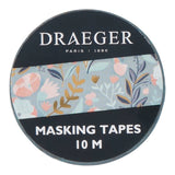 Masking tape 10 m - Fleurs - bleu