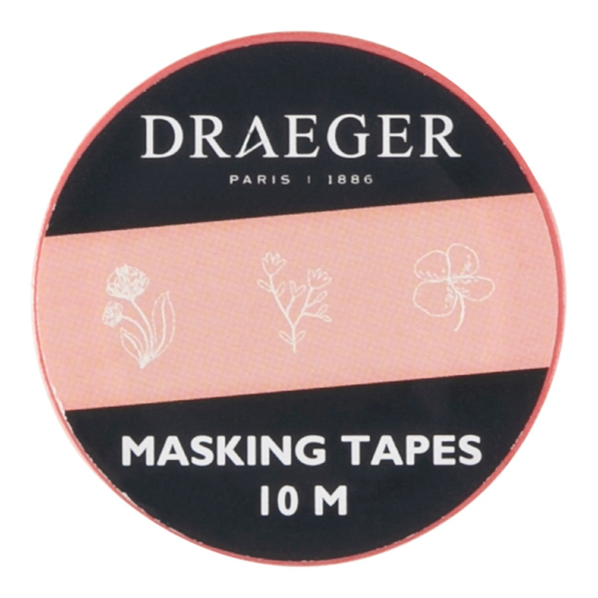 Masking tape 10 m - Fleurs - corail