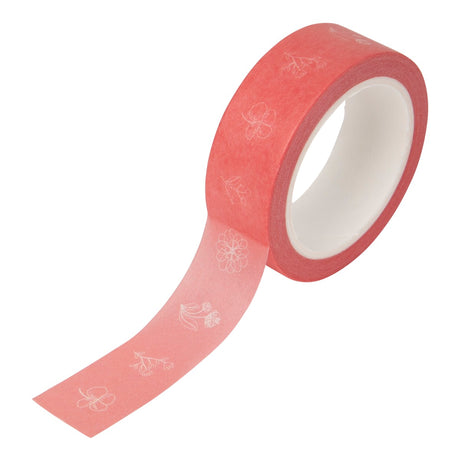 Masking tape 10 m - Flowers - coral
