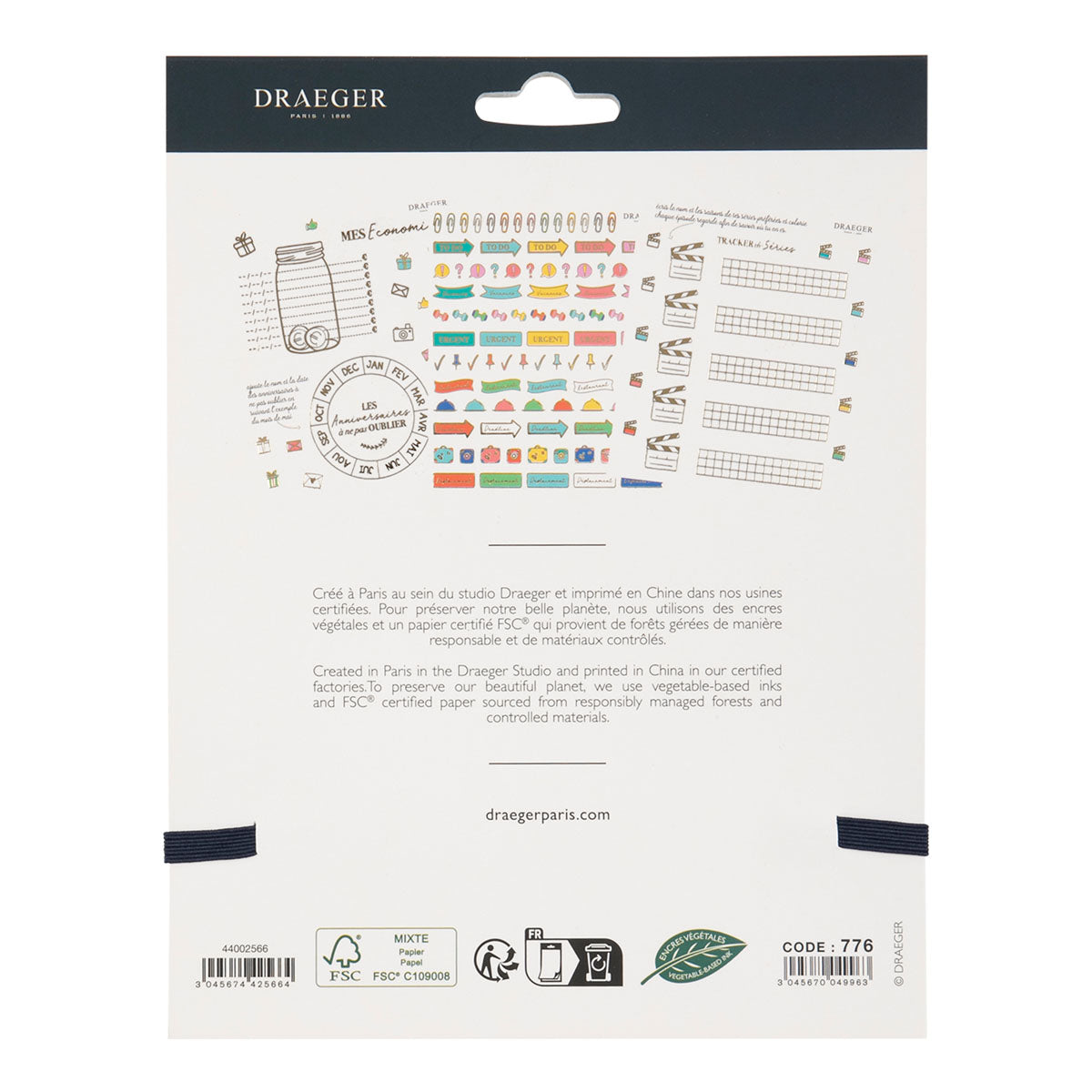 Stickers et trackers organisation - 12 planches