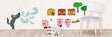 Sticker mural 3 petits cochons