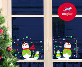 Sticker fenêtre de Noël bonhommes de neige