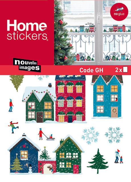Christmas village window sticker