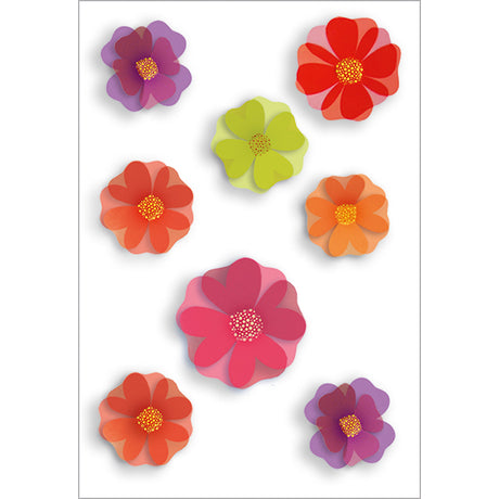 Pegatinas de pared de flores 3D