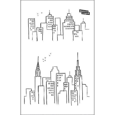 New York skyline transfer sticker