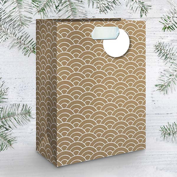 Small white waves gift bag