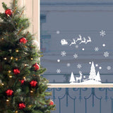 Vinilo decorativo Navidad Paisaje Blanco para ventana