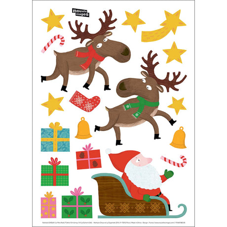 Pegatinas y regalos navideños para el hogar con renos