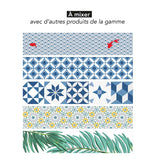 Tile stickers strips Green &amp; gray azulejo pattern