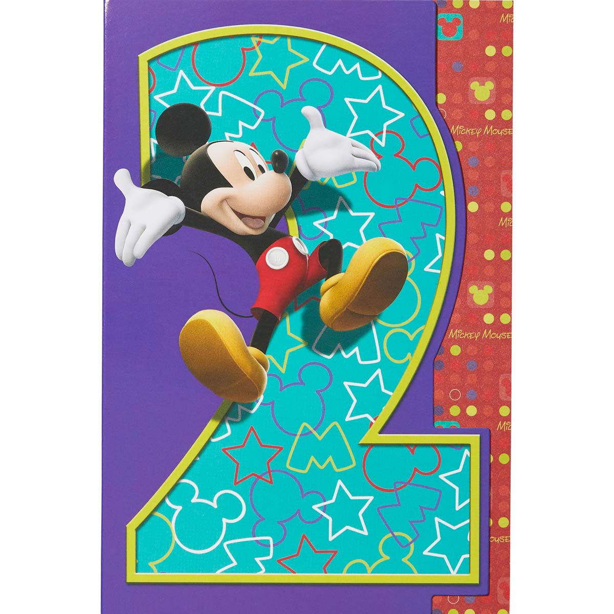 Carte anniversaire 2 ans Mickey