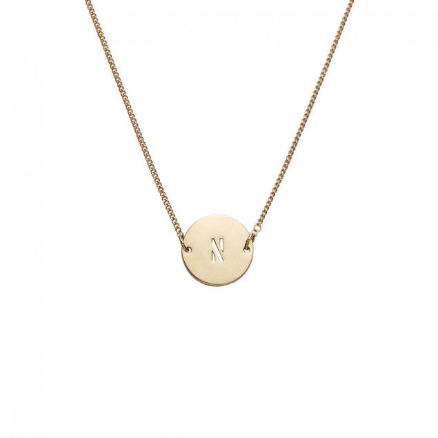 Black &amp; Gold Initial Necklace