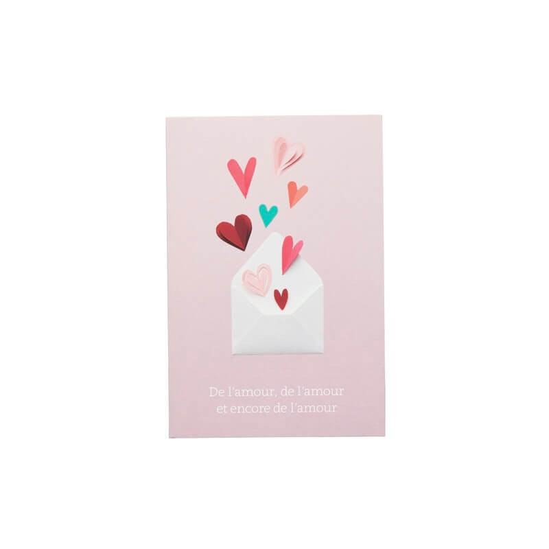 Carte Saint-Valentin - Enveloppe coeurs