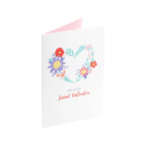 Carte Saint-Valentin - Couronne de fleurs
