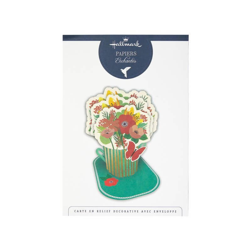 Carte pop up 3D - Bouquet de fleurs