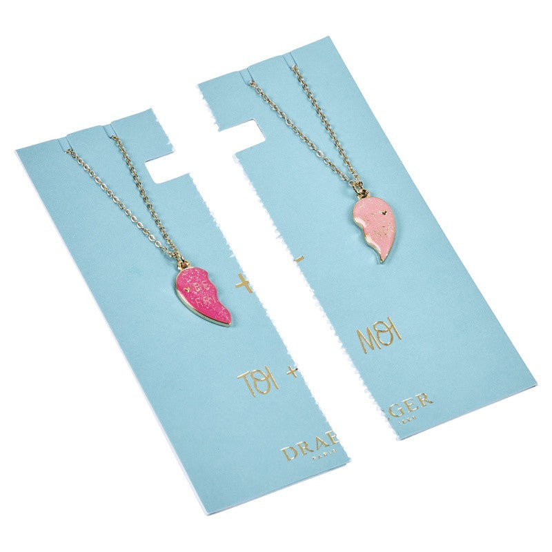 Best friends necklaces to share You + Me