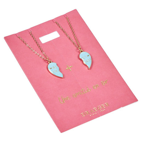 Best friends necklaces to share Gold friendship