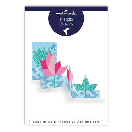 Carte pop up 3D Fleurs de lotus